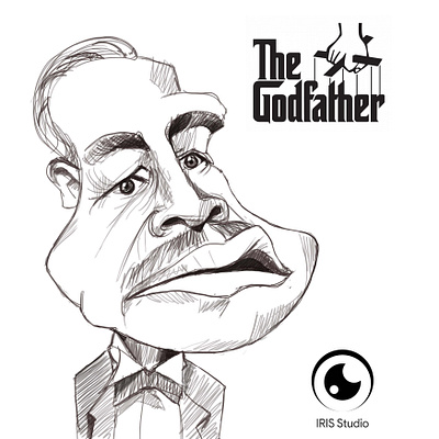 caricature of godfather avatar caricature caricatures comic comics illustration iris vector