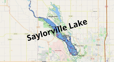 Saylorville Lake depth map fishing map marine chart nautical chart typography