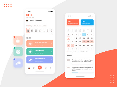 menstruation calendar record app