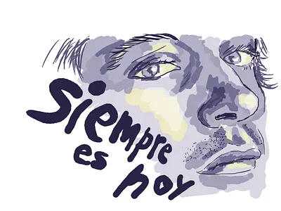SiempreEsHoy cover design digitalart hand drawn handlettering illustration logo music photoshop portrait print typography wacom
