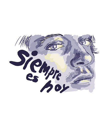 SiempreEsHoy cover design digitalart hand drawn handlettering illustration logo music photoshop portrait print typography wacom