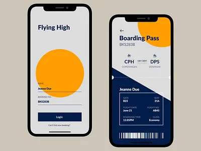 Boarding Pass boarding pass dailyui flying ios mobile product design travel ui ui design