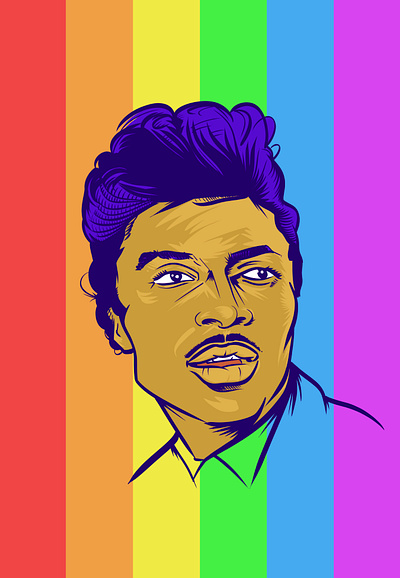 Little Richard blues design draw hand hand drawn illustrate illustration illustration art maker rock soul wacom cintiq