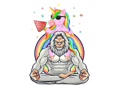 50% watermelon art bigfoot brownpaperbox cool crazy creative design design fashion funny illustration insane sunglasses t shirt watermelon