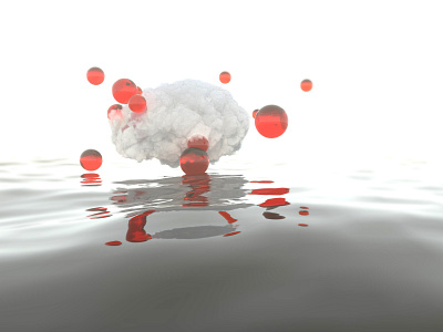 Cloud 3D artwork - Infection 3d 3d art aesthetic artwork bubbles cinema4d cloud cloud 3d cloud 3d artwork cloud artwork design guga tevdorashvili hardy photoshop redshift rsh