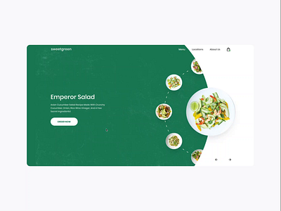 Sweetgreen concept carrousel figma food healthy salad simple slider smartanimate ui web