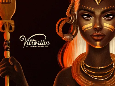 The Victorian Dry Shader Brush Set - Photoshop brushes girl character girl illustration illustration illustration art photoshop photoshop art portrait set woman portrait womanart
