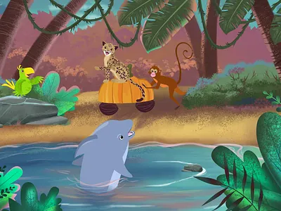 Davy and Friends Animated Cartoon | #Jungles animated video cartoon cartoons design illustration