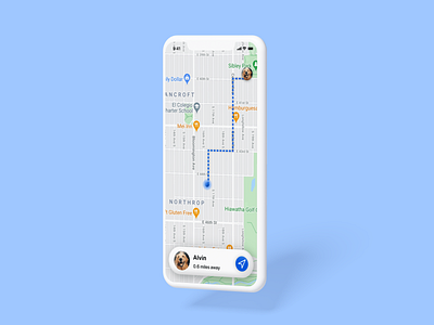 Dog Tracker app daily ui 020 dailyui dailyuichallenge design dog tracker figma location app location tracker minimal mobile ui ux