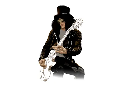 slash playing design digitalart guitar hand drawn illustration music photoshop print slash wacom