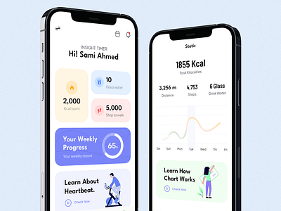 Health Tracker App app app design app ui design case study health app health tracker app product design uihut uiux design