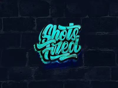 Shots Fired artwork calligraphy creative design graphic design hand lettering lettering logotype type typography