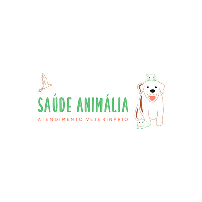 LOGO - SAÚDE ANIMÁLIA animals dog health logo logodesign vet veterinarian veterinary