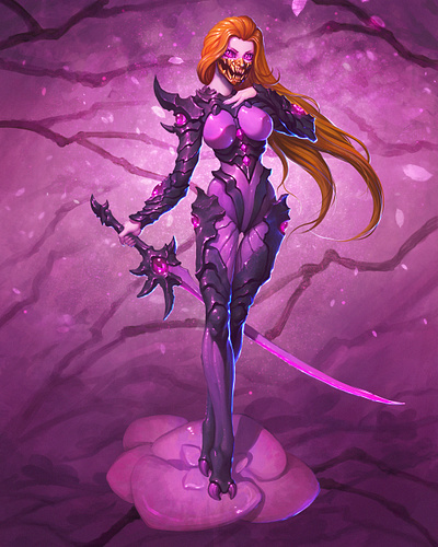 Within Destruction Yokai album cover death metal deathcore demon design fantasy girl illustration illustration art music procreate splash art within destruction yokai