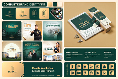 Branding kit for property real estate company brand style guide branding branding kit graphic design logo logo design