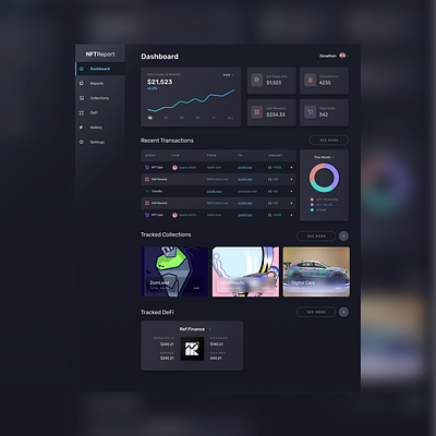 NFT Report custom design nft ui web web design web3