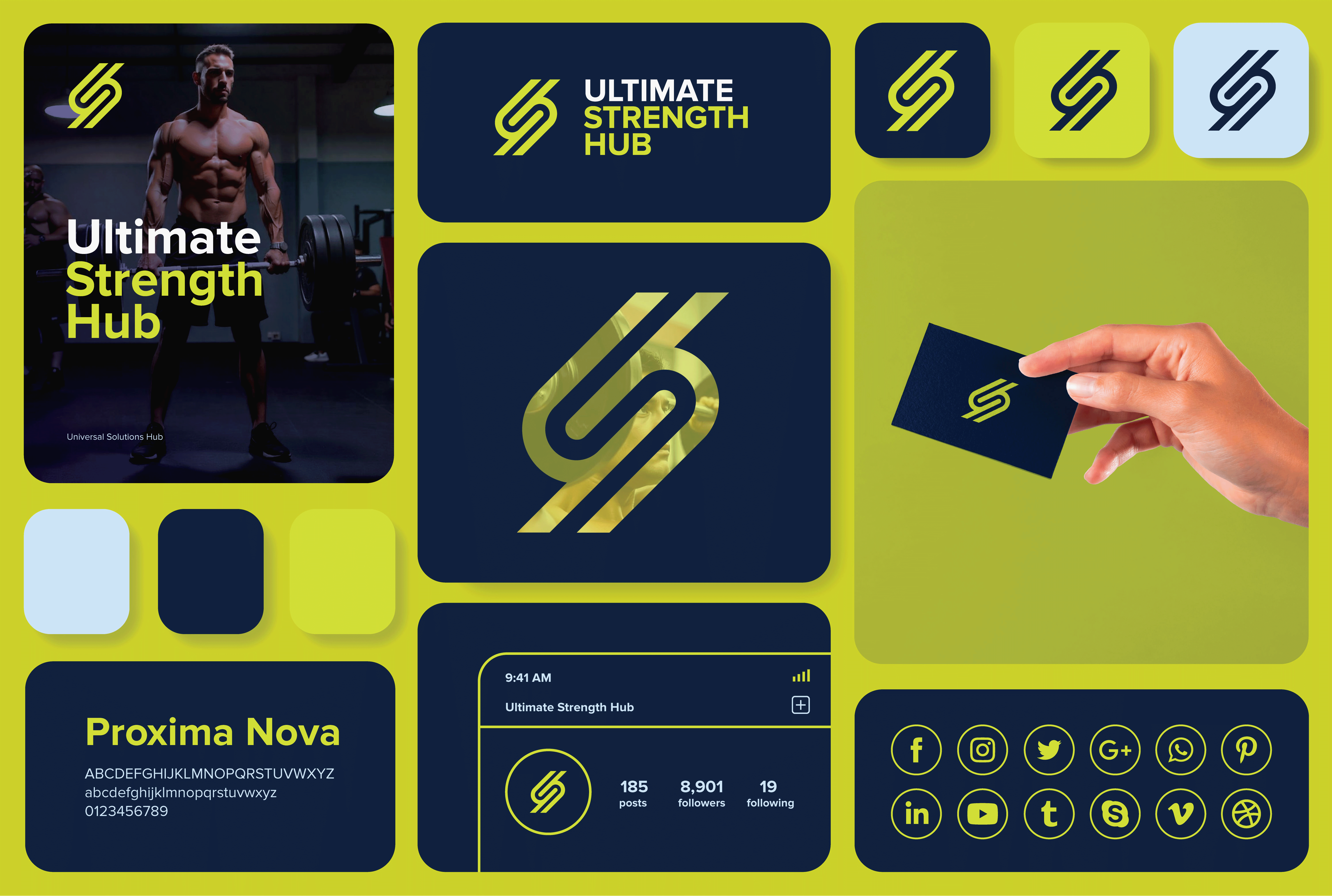 Branding kit for bodybuilding gym brand brand style guide branding branding kit gym logo logo design