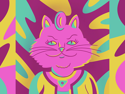 Princess Carolyn abstract bojack horseman cat character colorful colors design illustration princess carolyn