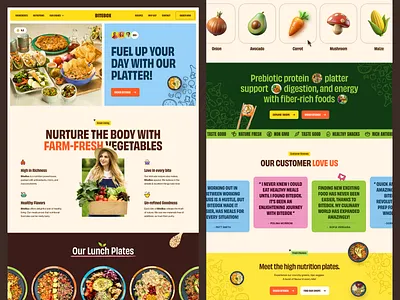 Bitebox - Healthy Food Subscription website catering services fitness food food food delivery food subscription healthy food healthy meal high fibre food high protein meal landing page landingpage meal service nutritious food restaurant rich food veg meals web design webdesign website design website designer