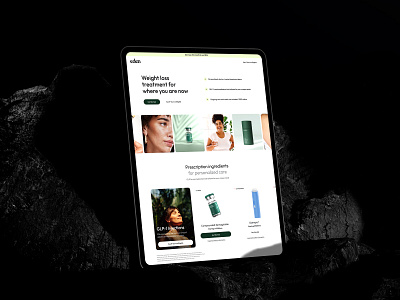 Telehealth Website ecommerce eden header insta landing page marketing page product design shopify social telehealth tryeden ui ui ux ux web web design webflow weight loss wellness branding wellness website