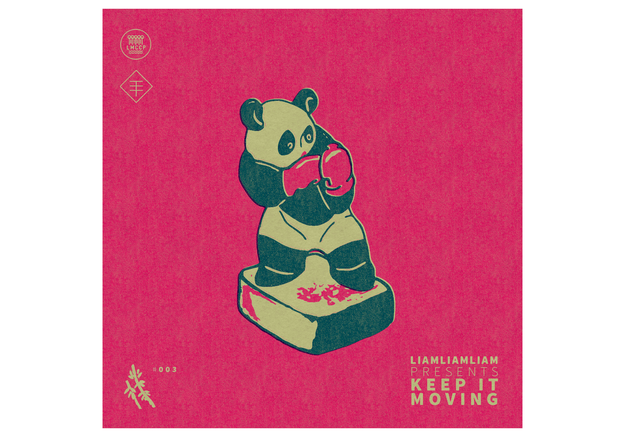 Liamliamliam - Keep it Moving (album cover) artwork cover digital illustration illustration illustrator minimal panda