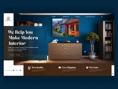 Interior Web Design UI adobexd cleandesign gradient serif ui ui design uiux uiuxdesign userinterface websiteui