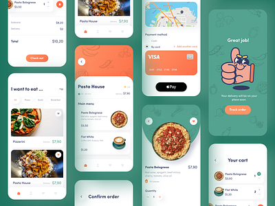 Delivery Service Mobile App app colors delivery food food app ios mobile mobile app service