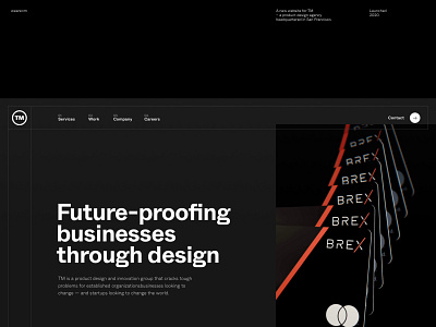 TM case study agency behance bw case study casestudy grid menu parallax science tech webgl website