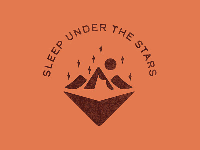 KCavenderDesign Sleep Under Stars logo branding design clean high end logo design logo development mountains outdoor asset outdoor badge outdoor branding outdoor logo outdoors stars tent vector