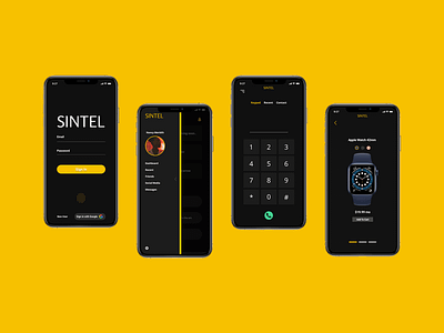 Sintel UI Phone App app design mobile ui ui app uidesign ux web