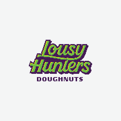 8-bit Doughnuts 8bit doughnuts logo logotype script