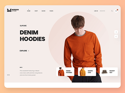 New Concept for Morada Store - Denim Hoodies branding creative design design design concept design idea ecom design ecom store ecommerce design ecommerce store emilyhuston first look graphic design illustration logo ui vector web design website design