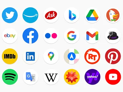 🎩 20 Starter Web Search Icons alfredapp customization icon set icons macos