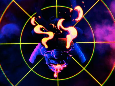 Lamp Shade Shogun 3d design illustration lofi samurai shogun vaporwave