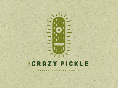 The Crazy Pickle Logo branding cafe design identity illustration logo logo design