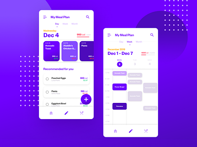 HuskyHealth - Meal Planner activity android app app design application branding calendar design fitness google graphics health interaction meal meal planner mobile schedule ui ux