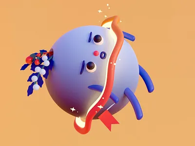 Exhausted Planet II 3d 3dart 3dillustration blender blender3d c4d cinema4d design digitalart illustration