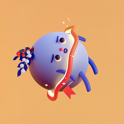 Exhausted Planet II 3d 3dart 3dillustration blender blender3d c4d cinema4d design digitalart illustration