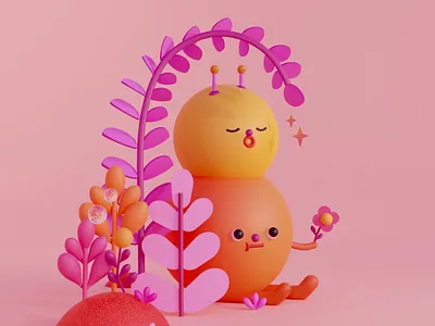 Creatures Pt. II 3d 3dart 3dillustration blender blender3d c4d cinema4d design digitalart illustration