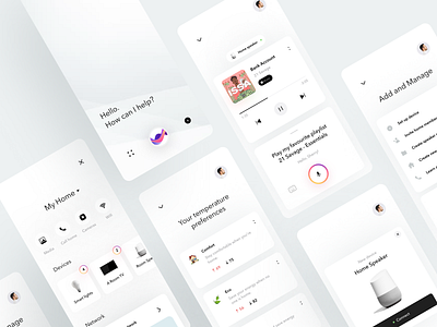 Home assistant app UI Map assistant chatbot dashboard graphics illustration interface minimal mobile mobile app design onboarding product design simple smart smart home ui ux voice assistant