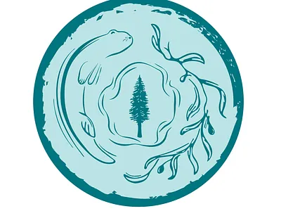 Otter Kelp Sticker adventure camp design illustration illustrator sticker design
