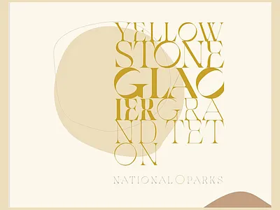 Parks 2 display type graphic design in progress lettering national parks neutral colors print design travel typography
