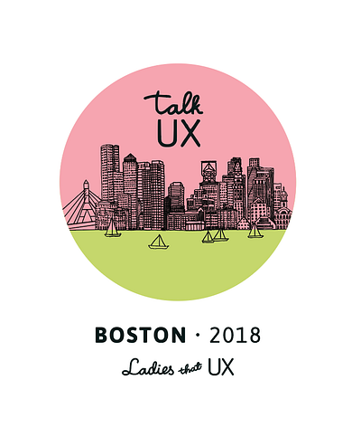 Talk UX Boston 2018 Graphics graphic design identity signage