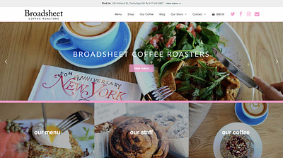 Broadsheet Coffee Original Site Design coffee ui webdesign