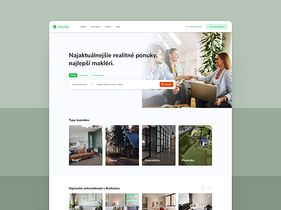 Muvity / Homepage exploration app bratislava finder real estate real estate agency real estate agent realestate realtor search slovakia ui ux web web app web app design web application web apps web design webdesign