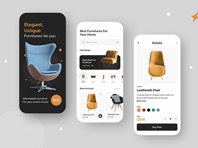Furniture Store - App design app app design design detail page free furniture minimal mobile app modern onile store store ui ux