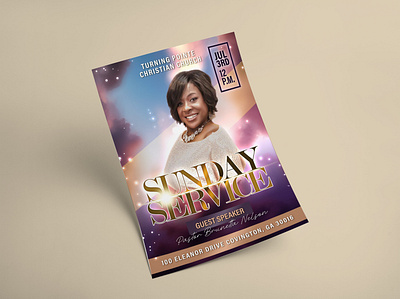 Church Service Flyer design graphic design