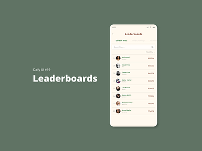 Daily UI #19 - Leaderboards daily ui dailyui dailyuichallenge design ui design uidesign ux ux design uxdesign