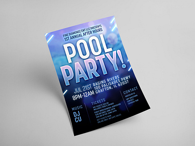 Event Flyer Pool Party design graphic design
