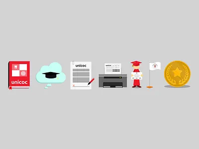 Unicoc icons icon illustration vector